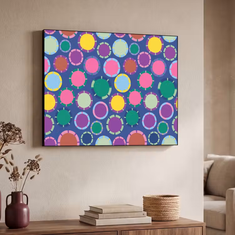 Art frame - Patroon - Cirkels - Abstract - Kleurrijk — 7