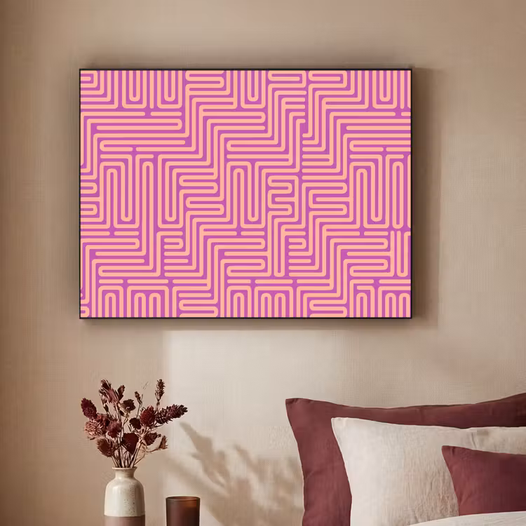 Art frame - Patroon - Lijnen - Abstract - Modern - Paars — 3