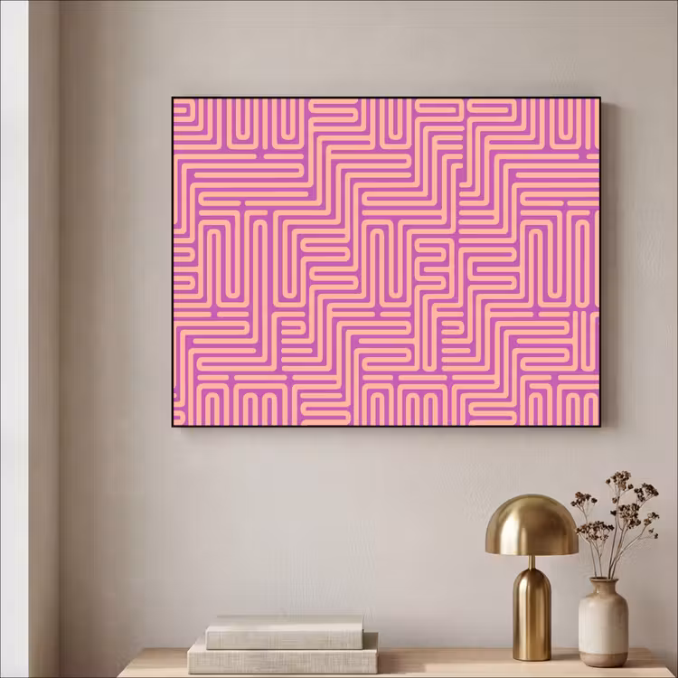 Art frame - Patroon - Lijnen - Abstract - Modern - Paars — 5
