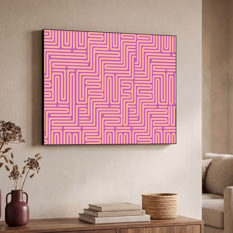 Art frame - Patroon - Lijnen - Abstract - Modern - Paars — 7
