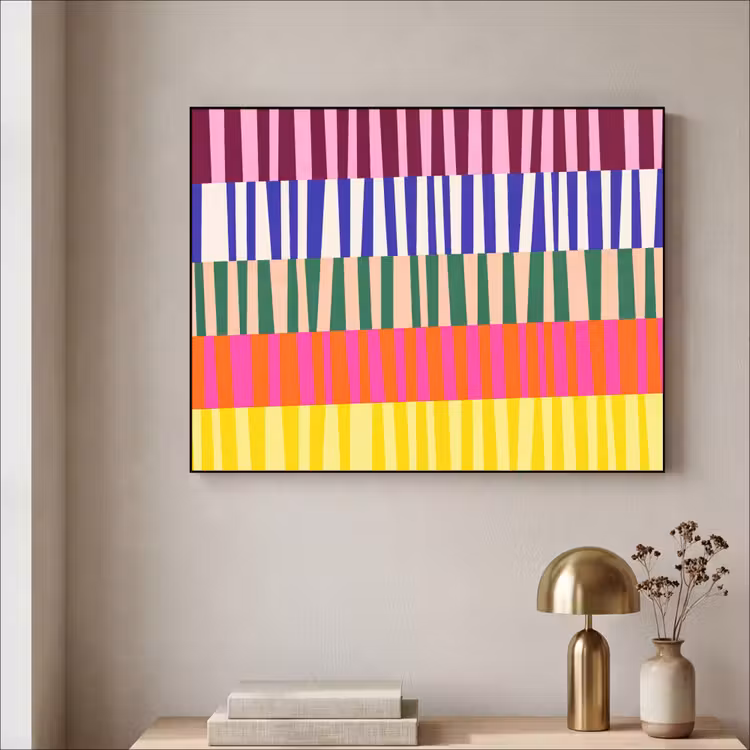 Art frame - Patroon - Strepen - Abstract - Modern - Kleurrijk — 5
