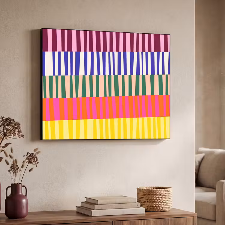 Art frame - Patroon - Strepen - Abstract - Modern - Kleurrijk — 7