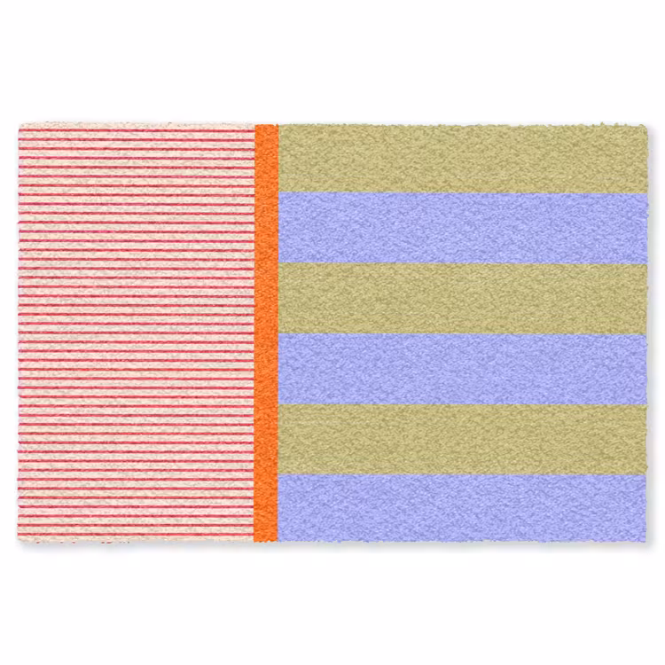Vloerkleed - Abstract - Geometrie - Strepen - Blokken - Rood — 1