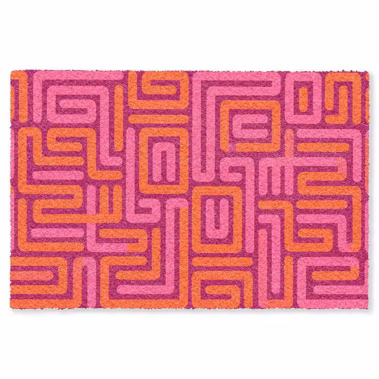 Vloerkleed - Abstract - Patroon - Lijnen - Roze - Oranje — 1