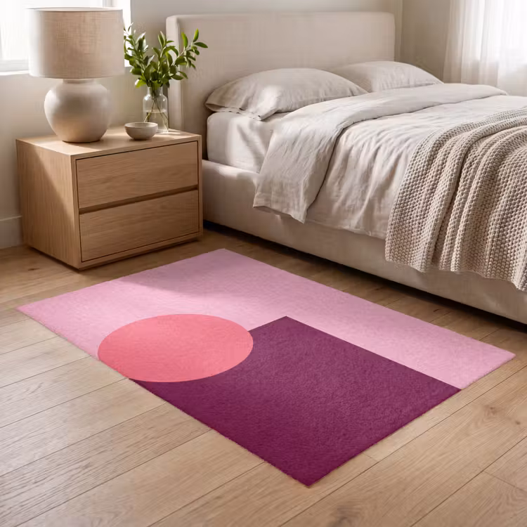 Vloerkleed - Abstract - Vormen - Roze - Modern - Design — 5