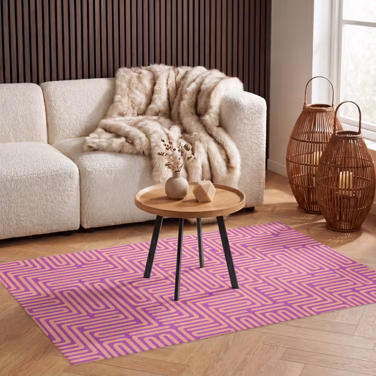 Vloerkleed - Patroon - Lijnen - Abstract - Modern - Paars — 3