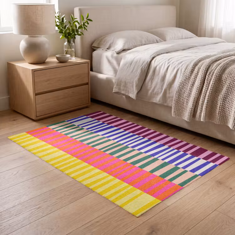 Vloerkleed - Patroon - Strepen - Abstract - Modern - Kleurrijk — 5