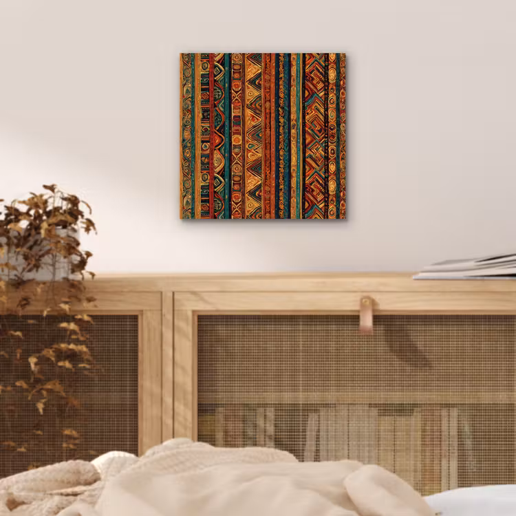 Aluminium schilderij - Kleurrijk - Etnisch - Folkloristisch - Patroon — 4