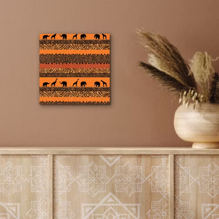 Aluminium schilderij - Oranje - Safari - Afrikaans - Dieren - Patroon — 5