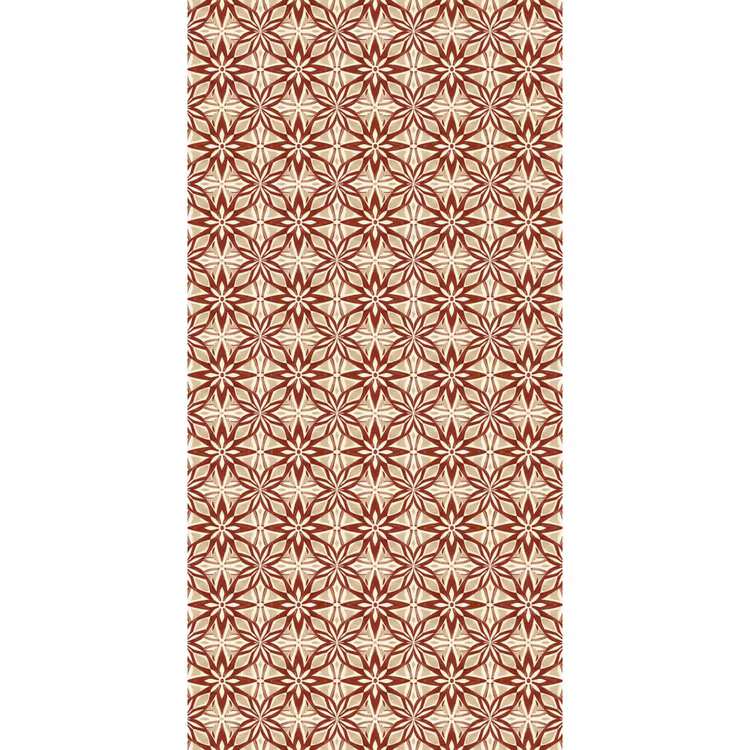 Behang - Bordeauxrood - Geometrisch - Tegel - Patroon — 2