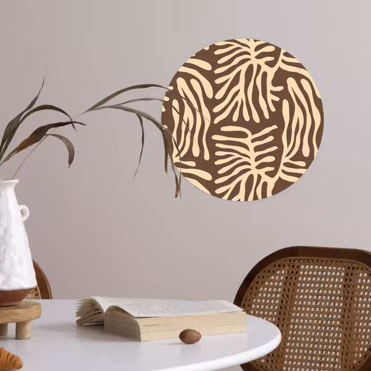 Behangcirkel - Bruin - Koraal - Expressief - Patroon — 4