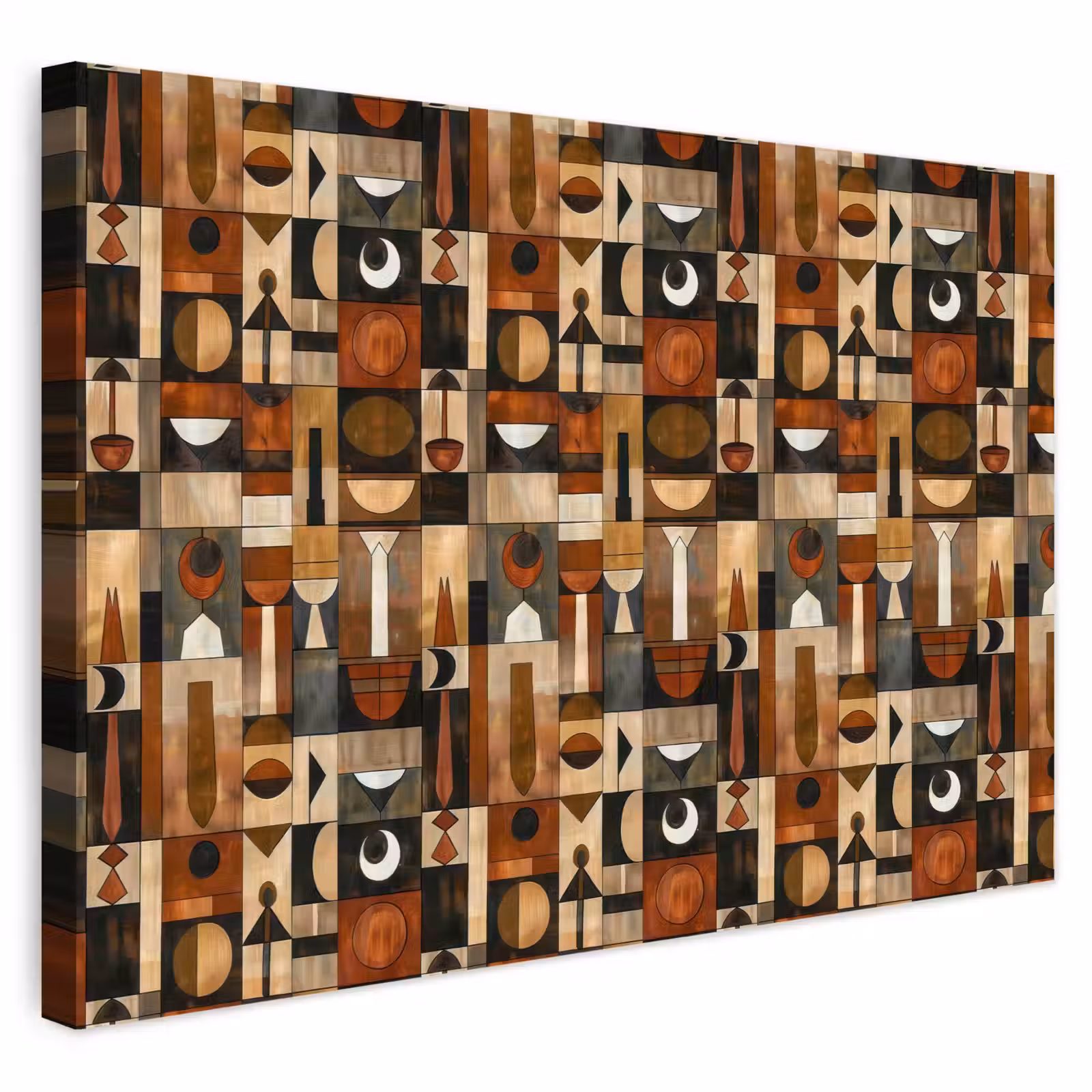 Buiten canvas - Terracotta - Geometrisch - Mid-Century - Patroon — 1