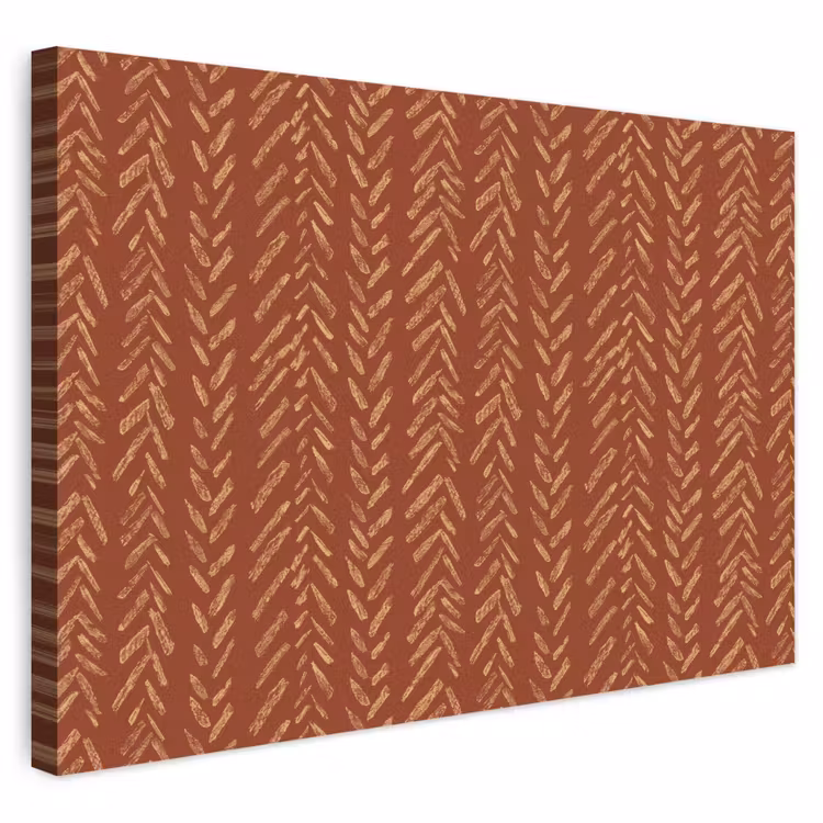 Buiten canvas - Terracotta - Visgraat - Ambachtelijk - Patroon — 1