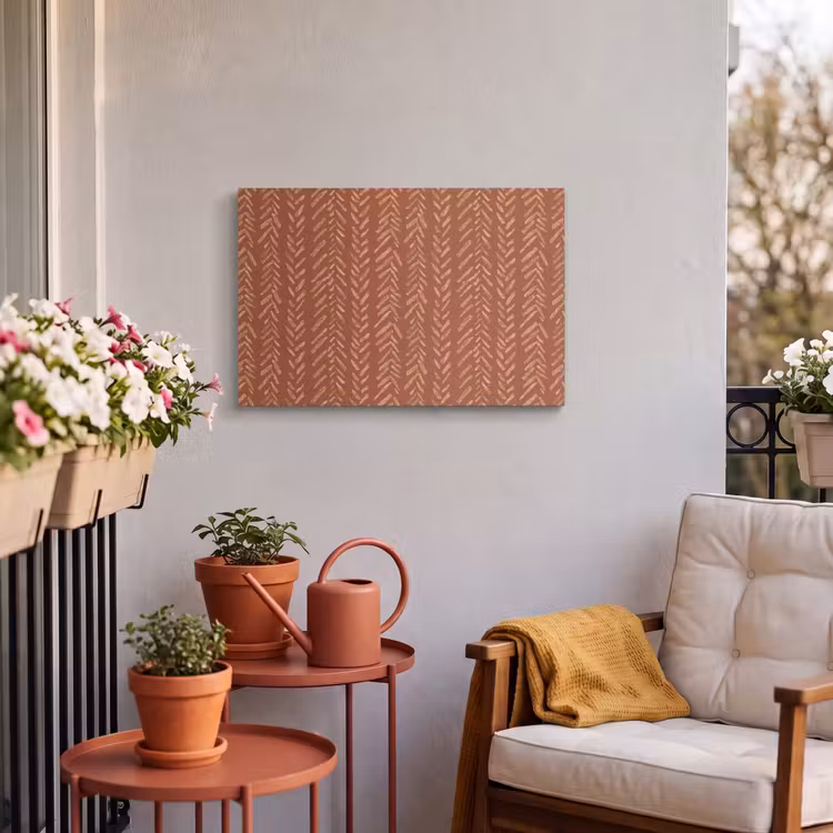 Buiten canvas - Terracotta - Visgraat - Ambachtelijk - Patroon — 3