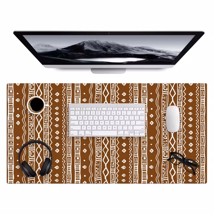 Bureau onderlegger - Chocoladebruin - Etnisch - Tribaal - Patroon — 4