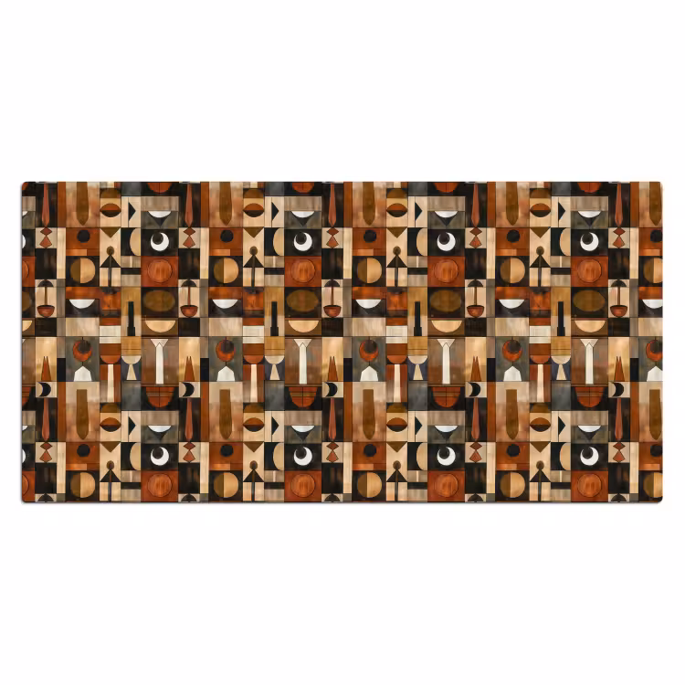 Bureau onderlegger - Terracotta - Geometrisch - Mid-Century - Patroon — 2