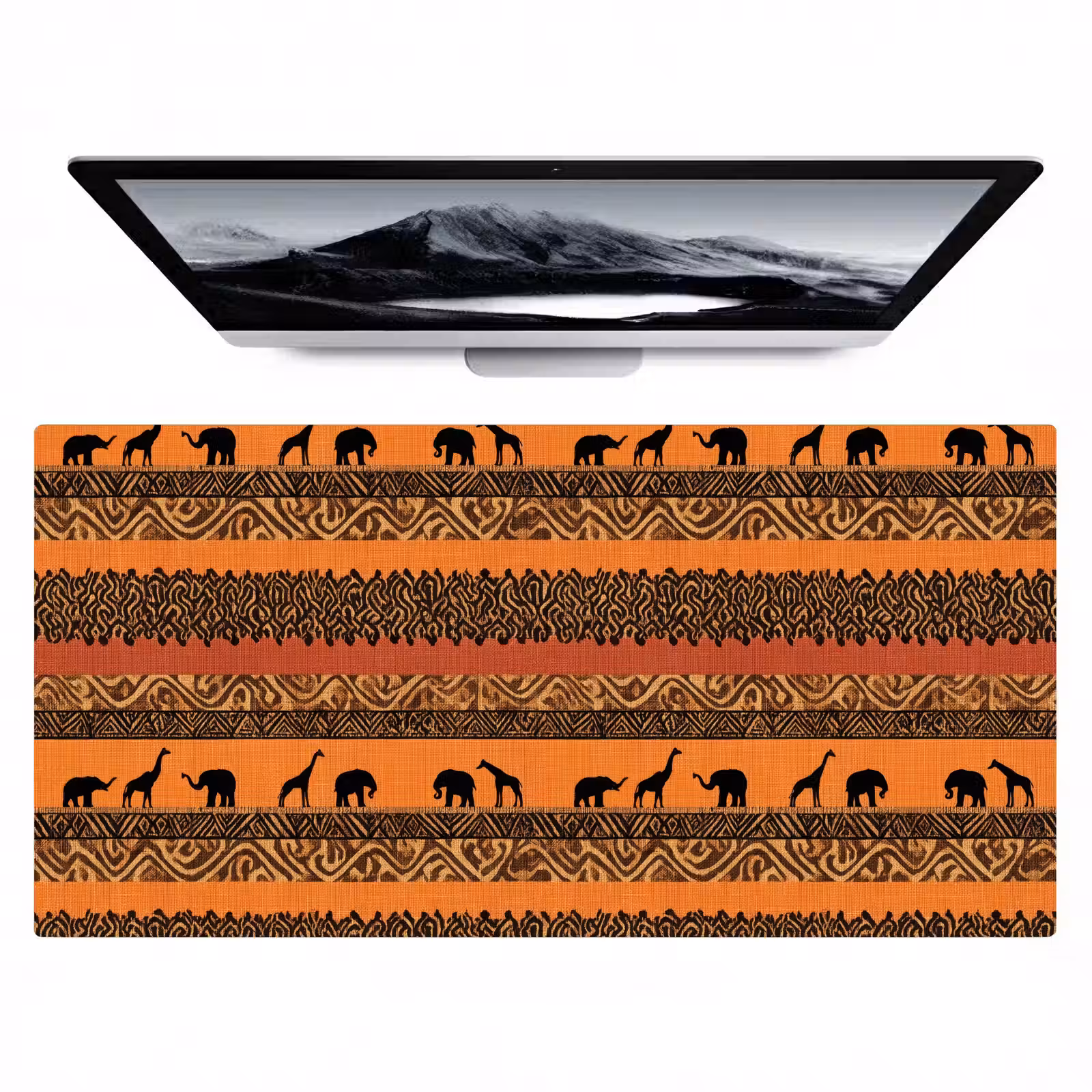 Bureau onderlegger - Oranje - Safari - Afrikaans - Dieren - Patroon — 1