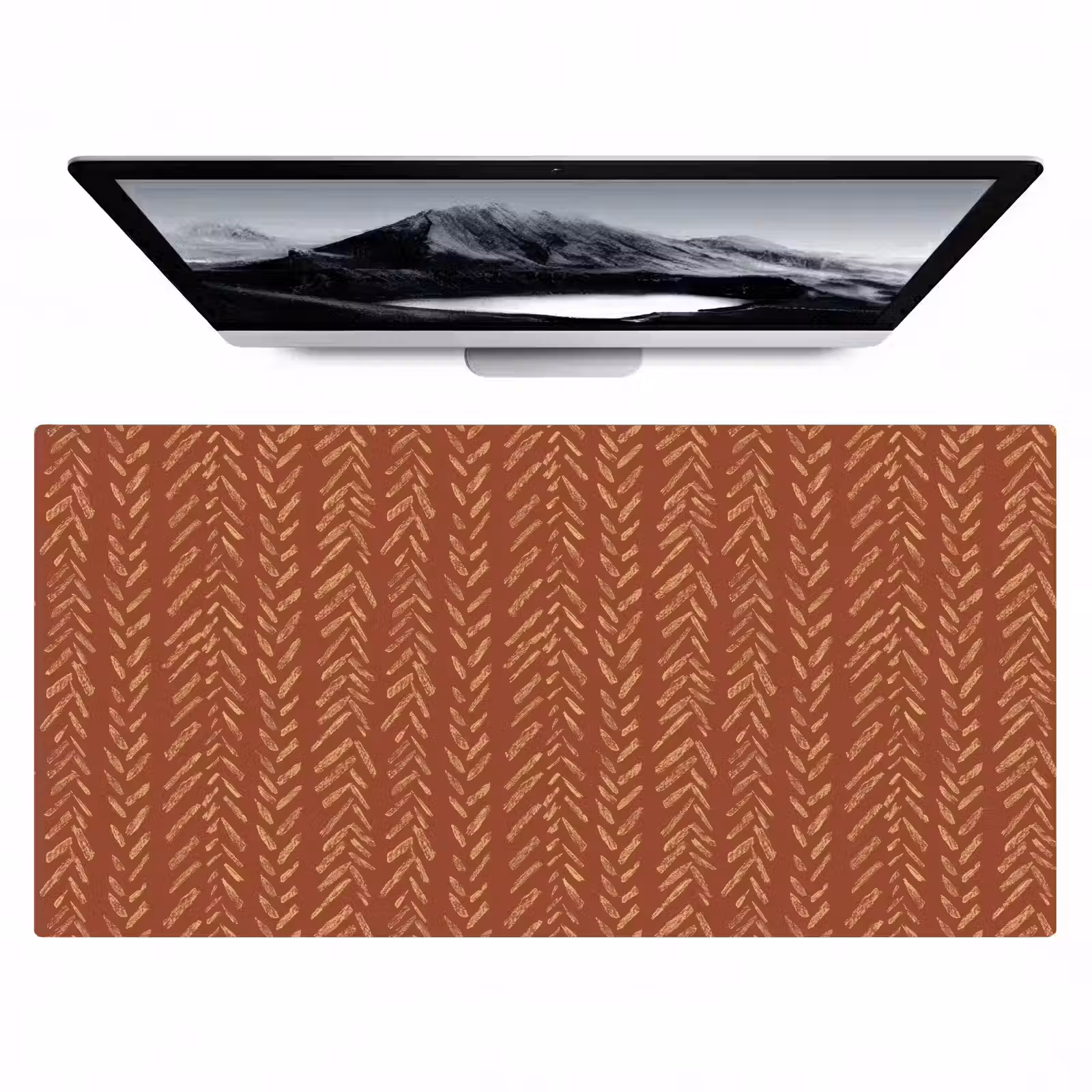 Bureau onderlegger - Terracotta - Visgraat - Ambachtelijk - Patroon — 1