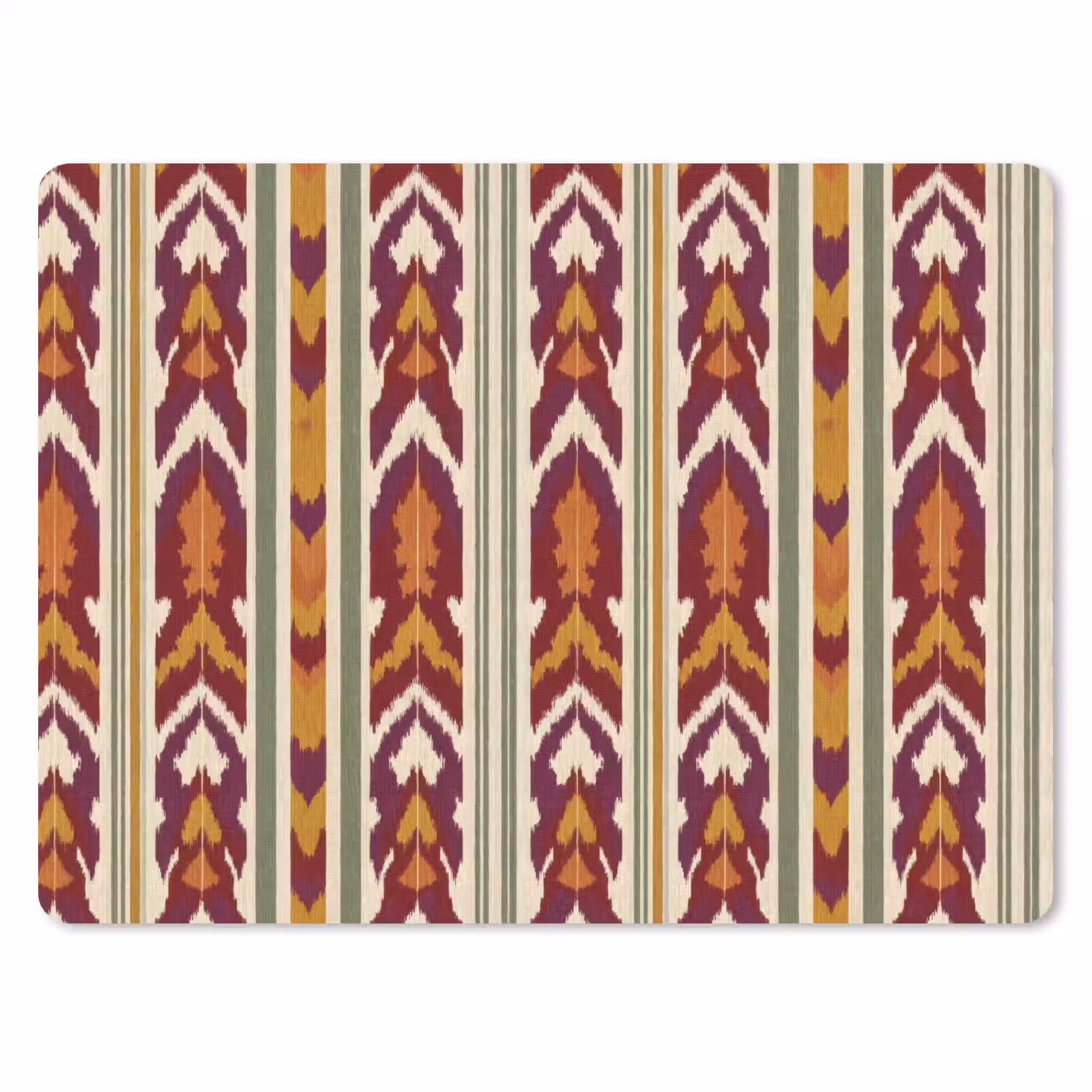 Muismat - Ikat - Bordeauxrood - Etnisch - Patroon — 1
