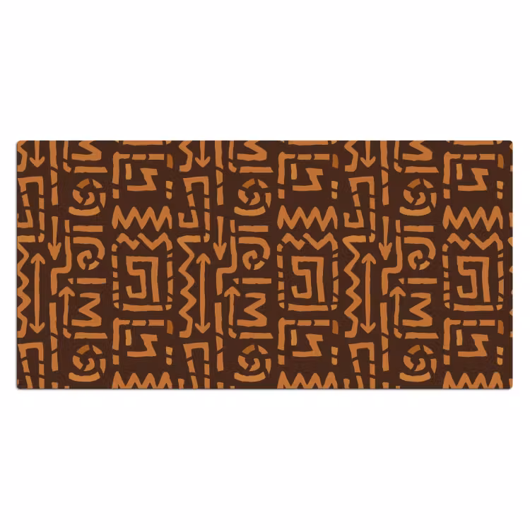 Bureau onderlegger - Chocoladebruin - Etnisch - Tribaal - Symbolen — 2