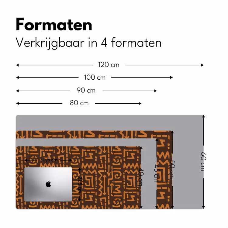 Bureau onderlegger - Chocoladebruin - Etnisch - Tribaal - Symbolen — 8
