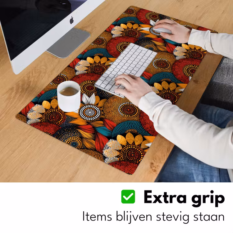 Bureau onderlegger - Kleurrijk - Aboriginal - Dot Painting - Botanisch - Patroon — 6