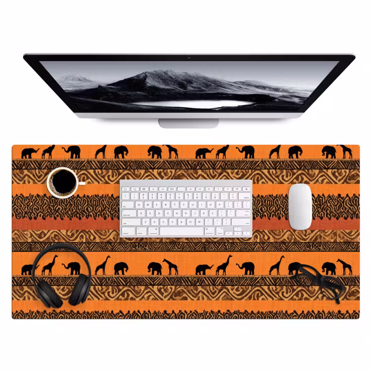 Bureau onderlegger - Oranje - Safari - Afrikaans - Dieren - Patroon — 4