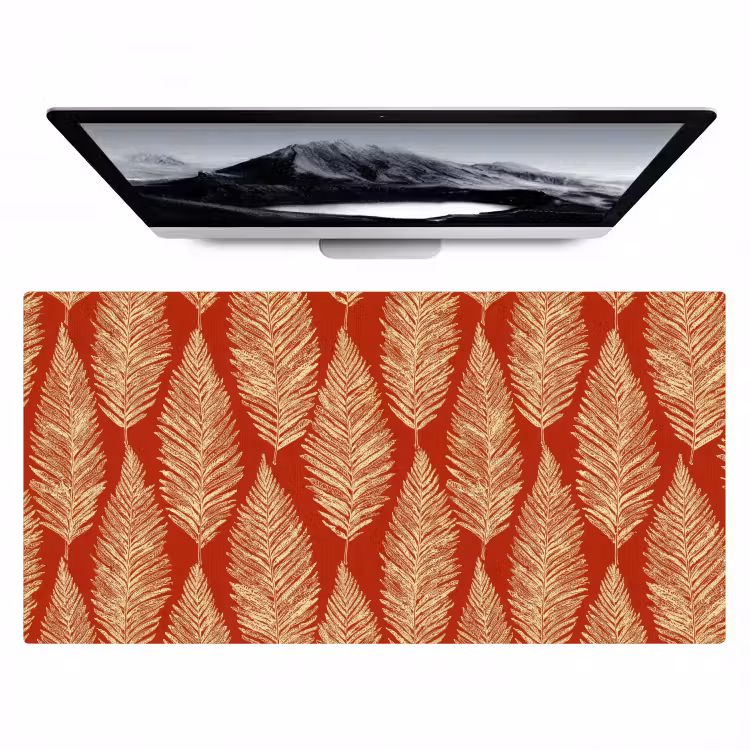 Bureau onderlegger - Rood - Botanisch - Varen - Patroon — 1