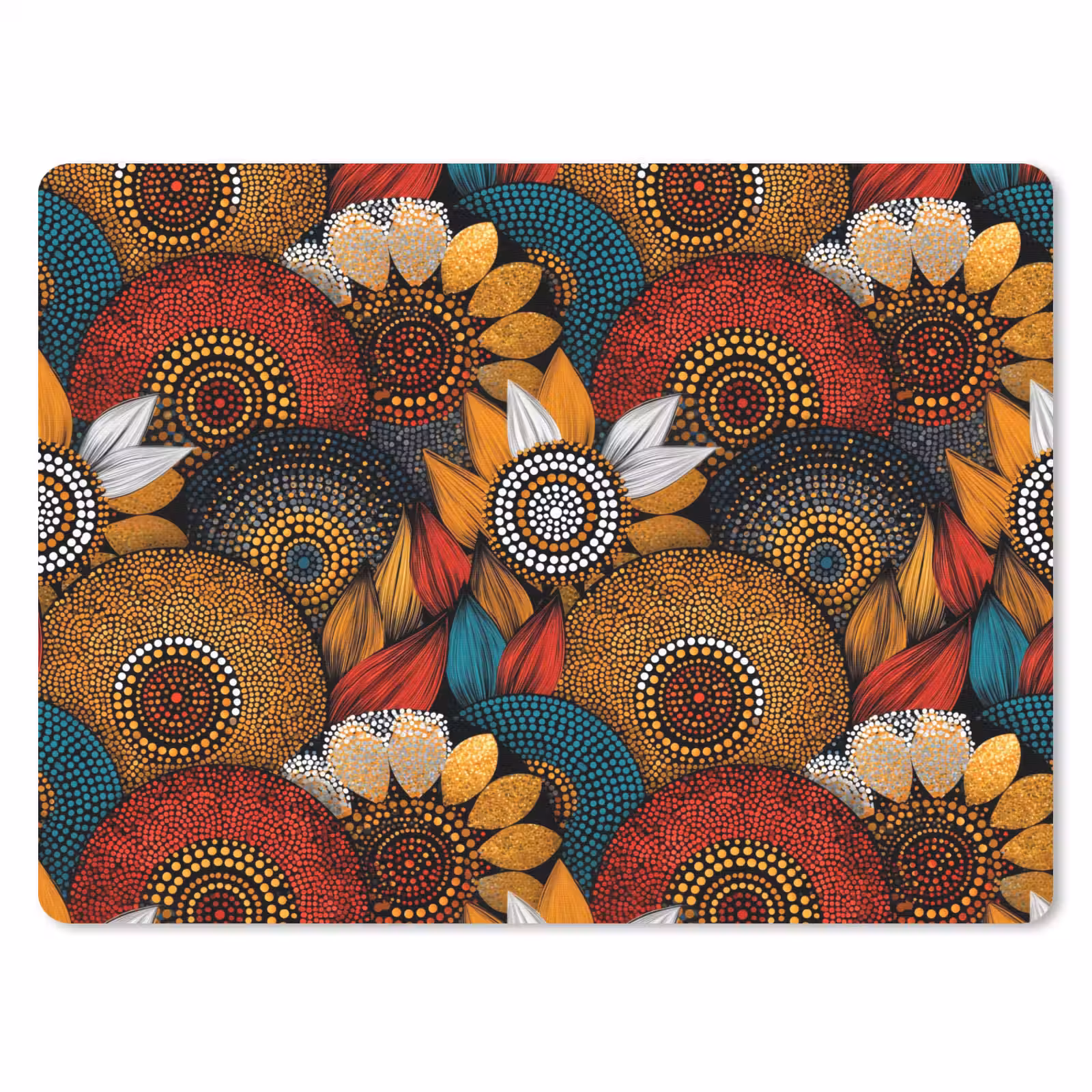 Muismat - Kleurrijk - Aboriginal - Dot Painting - Botanisch - Patroon — 1