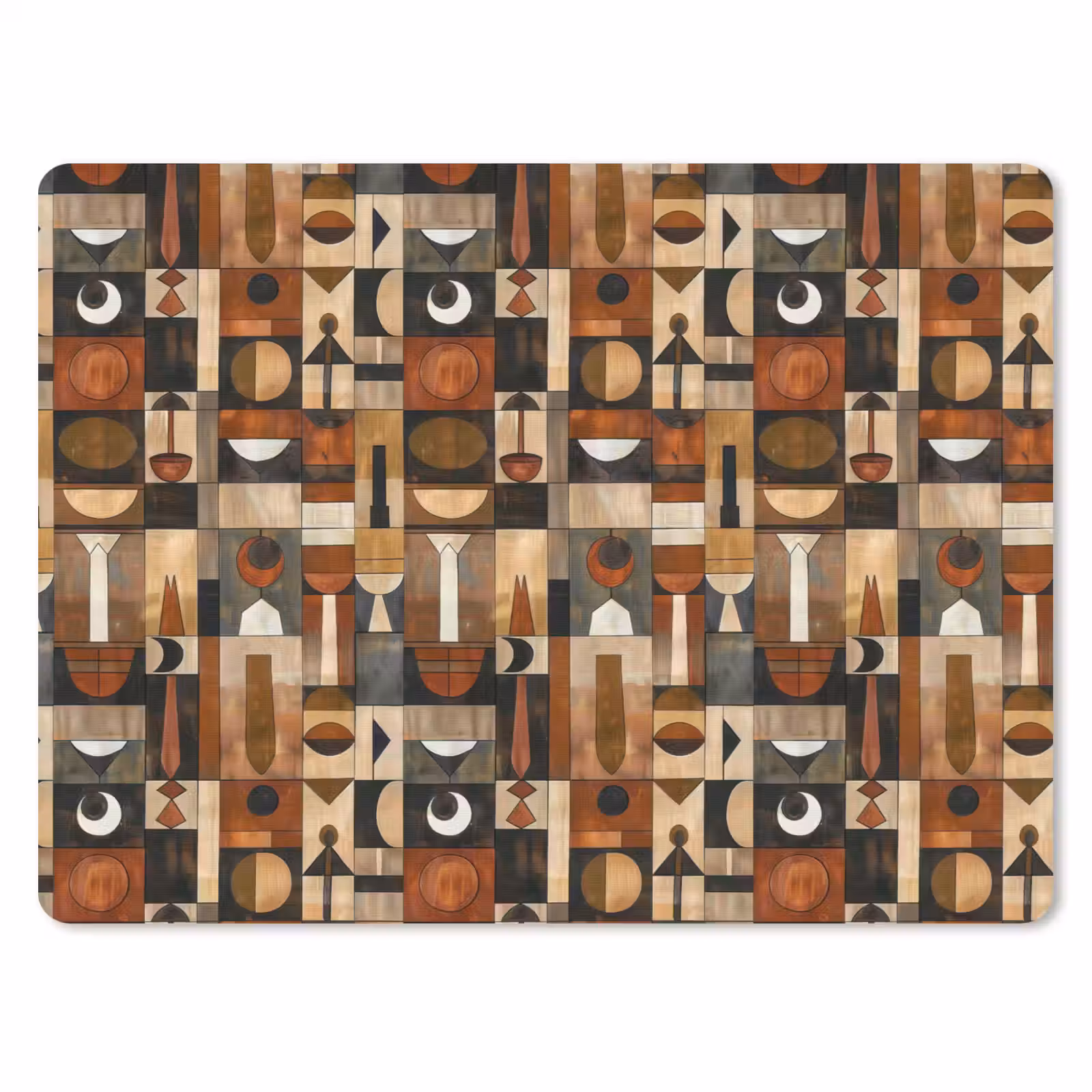 Muismat - Terracotta - Geometrisch - Mid-Century - Patroon — 1