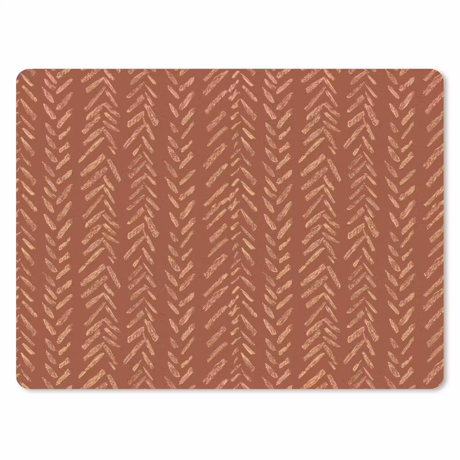 Muismat - Terracotta - Visgraat - Ambachtelijk - Patroon — 1