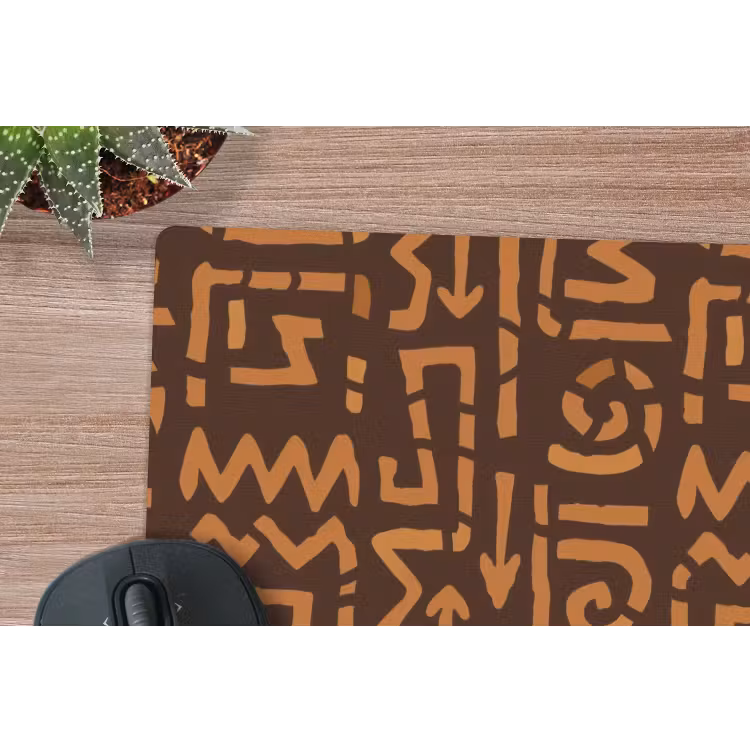 Muismat - Chocoladebruin - Etnisch - Tribaal - Symbolen — 4