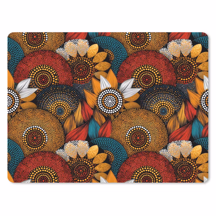 Muismat - Kleurrijk - Aboriginal - Dot Painting - Botanisch - Patroon — 1