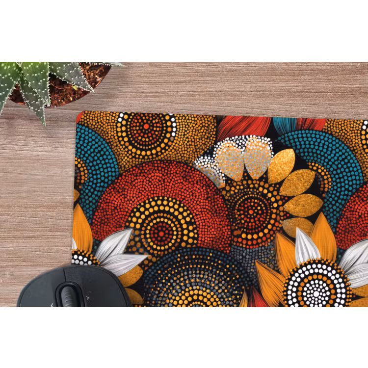Muismat - Kleurrijk - Aboriginal - Dot Painting - Botanisch - Patroon — 4
