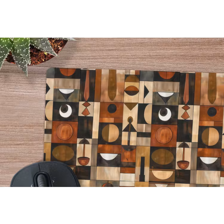 Muismat - Terracotta - Geometrisch - Mid-Century - Patroon — 4