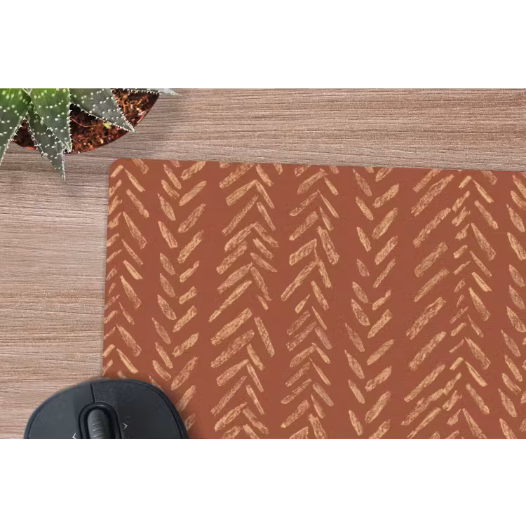 Muismat - Terracotta - Visgraat - Ambachtelijk - Patroon — 4