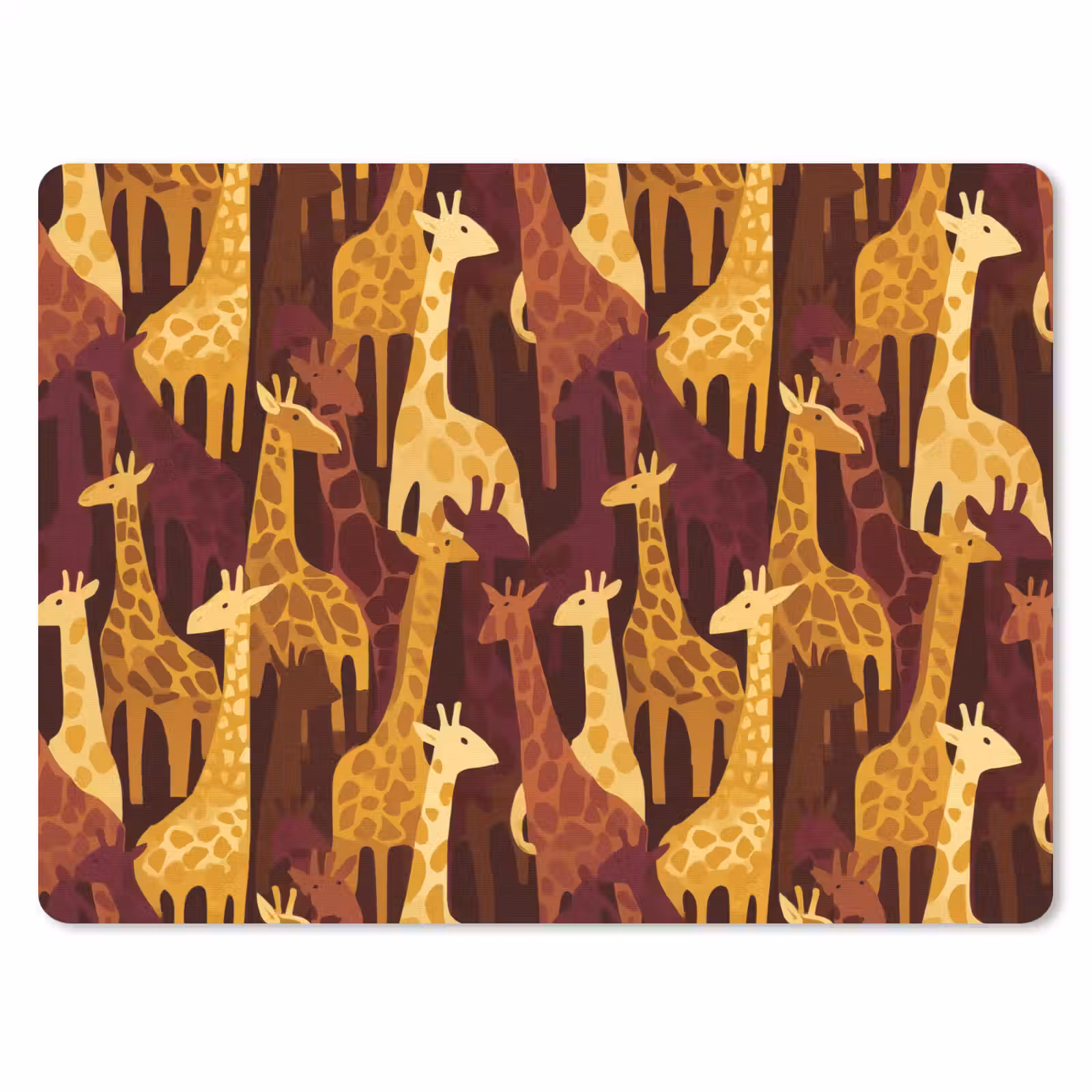Muismat - Bruin - Giraffen - Safari - Patroon — 1