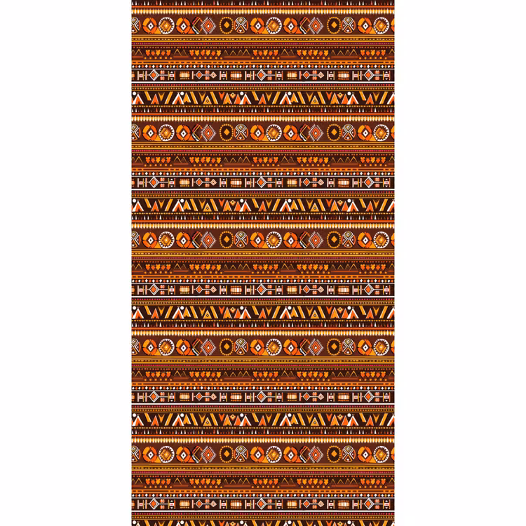 Behang - Oranje - Etnisch - Tribaal - Geometrisch - Patroon — 2
