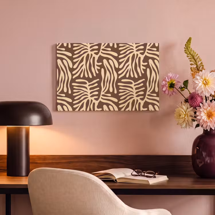 Canvas schilderij - Bruin - Koraal - Expressief - Patroon — 3