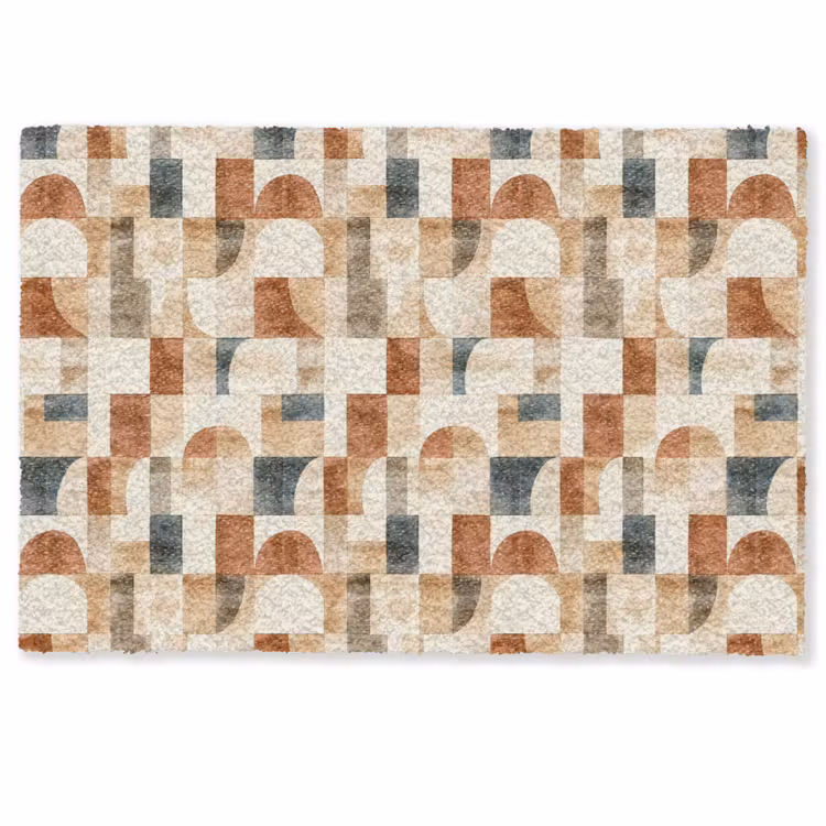 Deurmat - Terracotta - Geometrisch - Aquarel - Textuur — 1
