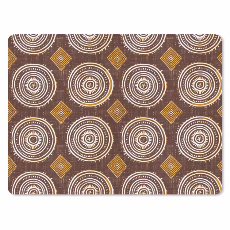 Muismat - Chocoladebruin - Etnisch - Tribaal - Cirkels - Patroon — 1