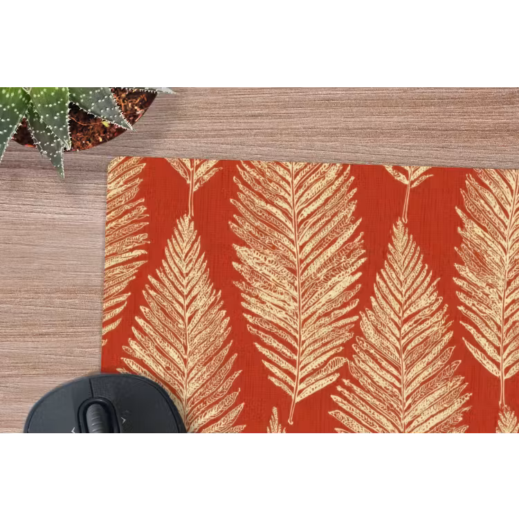 Muismat - Rood - Botanisch - Varen - Patroon — 4