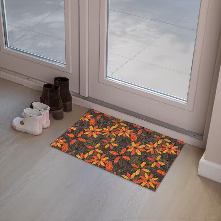 Deurmat - Oranje - Retro - Bloemen - Herfst — 8