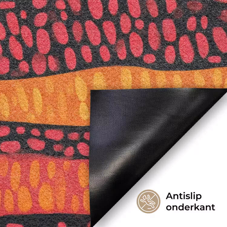 Deurmat - Oranje - Roze - Expressief - Patroon — 6