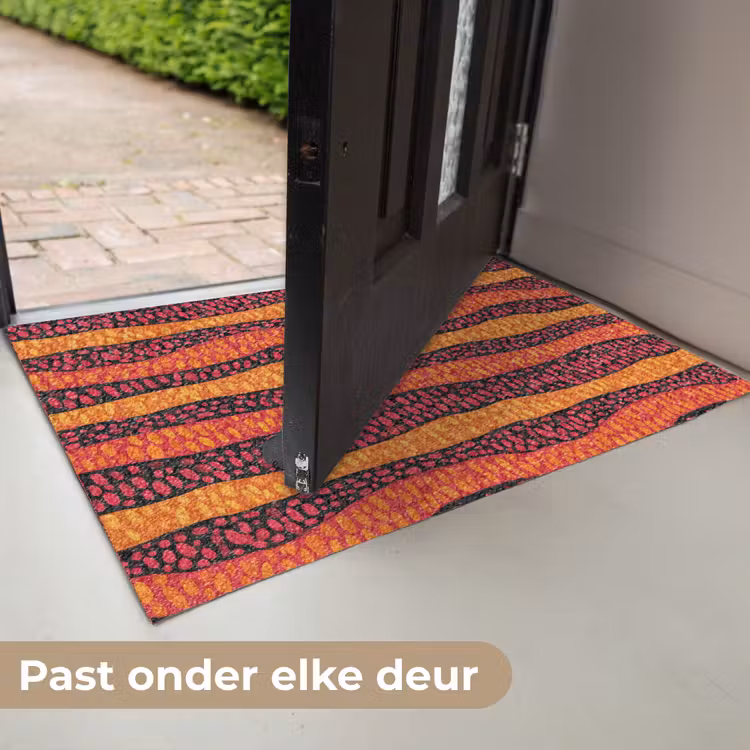 Deurmat - Oranje - Roze - Expressief - Patroon — 7