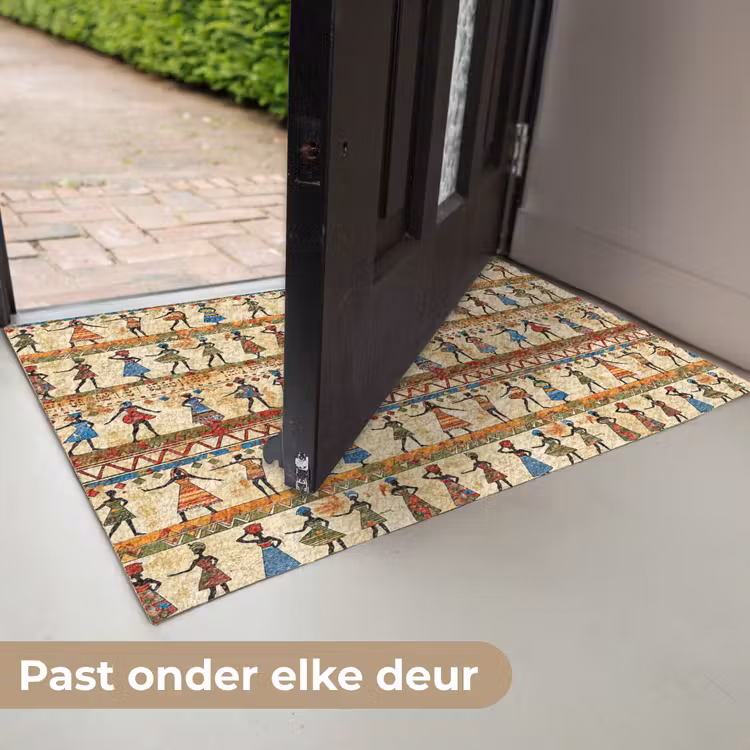 Deurmat - Kleurrijk - Afrikaans - Etnisch - Dansende Vrouwen - Patroon — 7