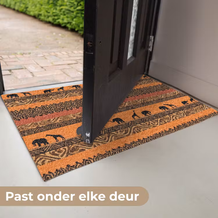 Deurmat - Oranje - Safari - Afrikaans - Dieren - Patroon — 7
