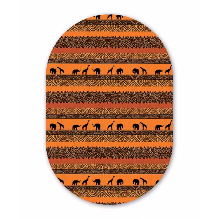 Muurovaal - Oranje - Safari - Afrikaans - Dieren - Patroon — 3
