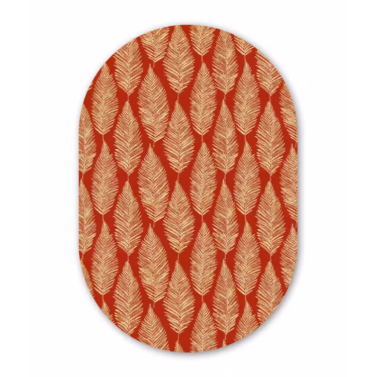 Muurovaal - Rood - Botanisch - Varen - Patroon — 3
