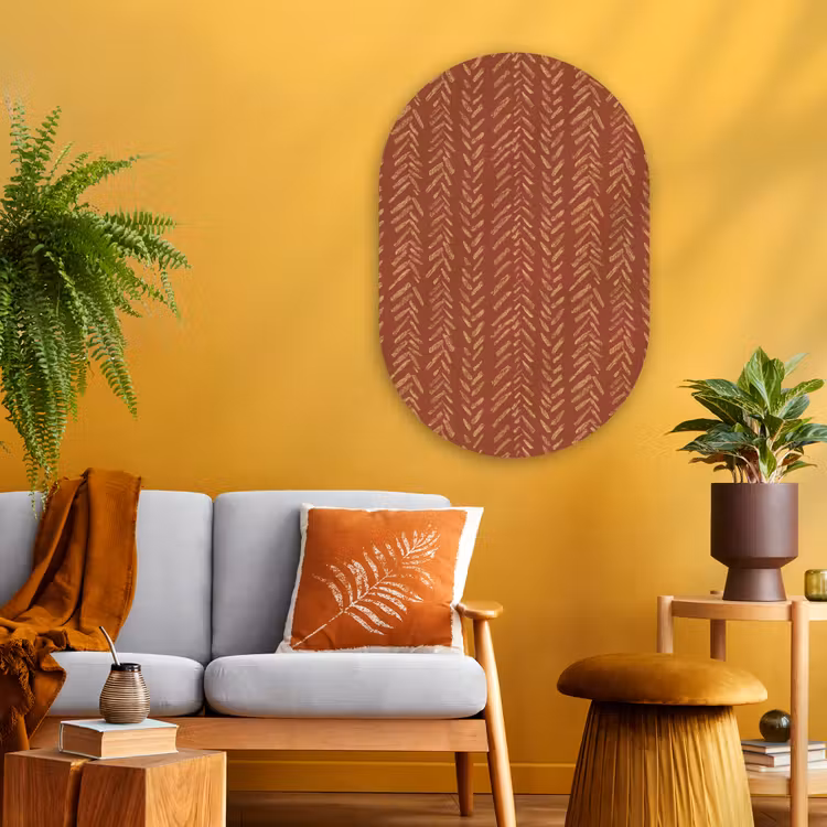 Muurovaal glas - Terracotta - Visgraat - Ambachtelijk - Patroon — 3